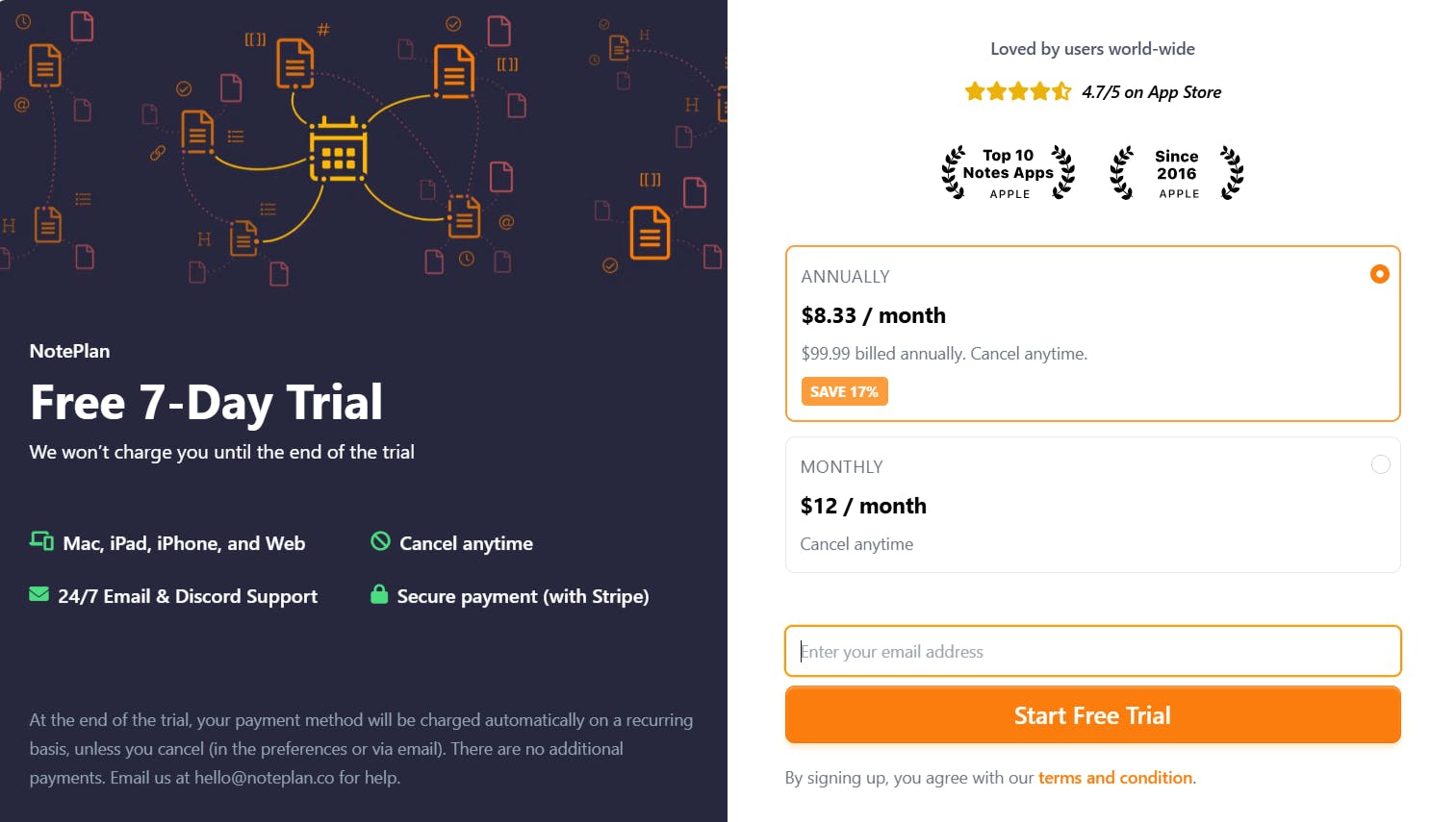 NotePlan pricing