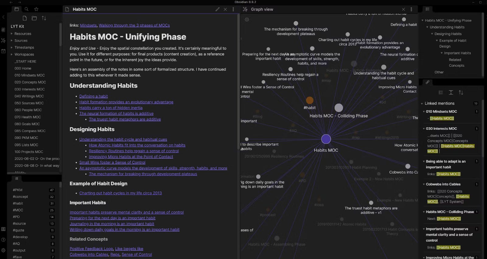 Obsidian interface