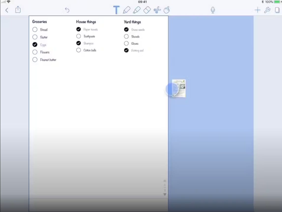 Notability dashboard